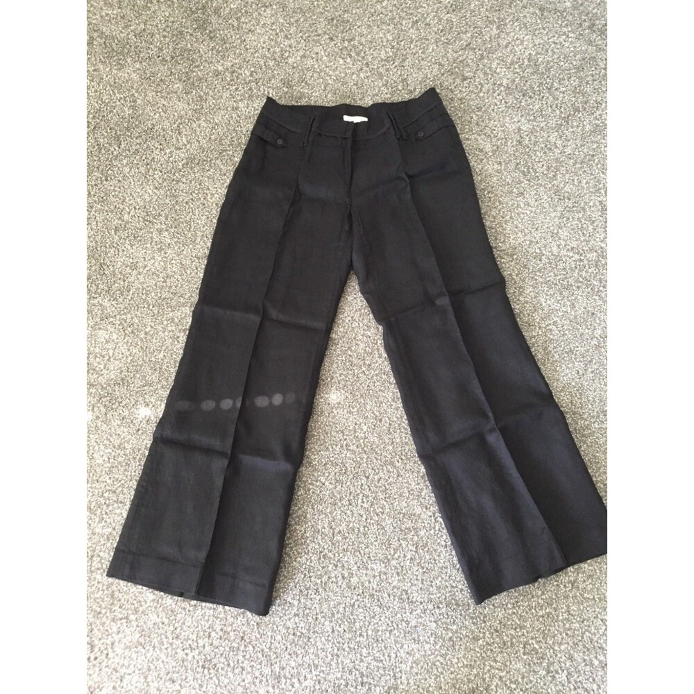Promod France Wide Leg Ramie & Linen Casual Pants Leisure Loose Trousers 10 M L